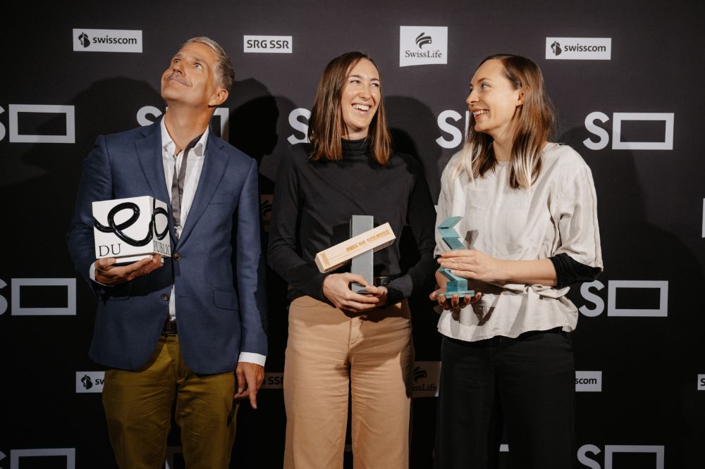 Regie der Gewinnerfilme: v.l.n.r. Dani Heusser, Sophie Jarvis, Carmen Jaquier (© Solothurner Filmtage/Module+)